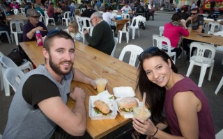 Local people enjoying Port Adelaide Foodies Weekend