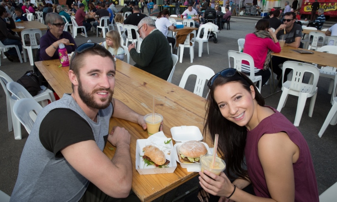 Local people enjoying Port Adelaide Foodies Weekend