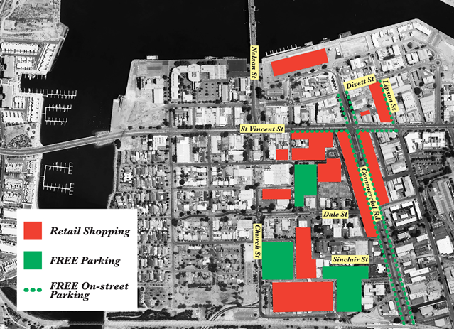 Map of free parking for Christmas at Port Adelaide